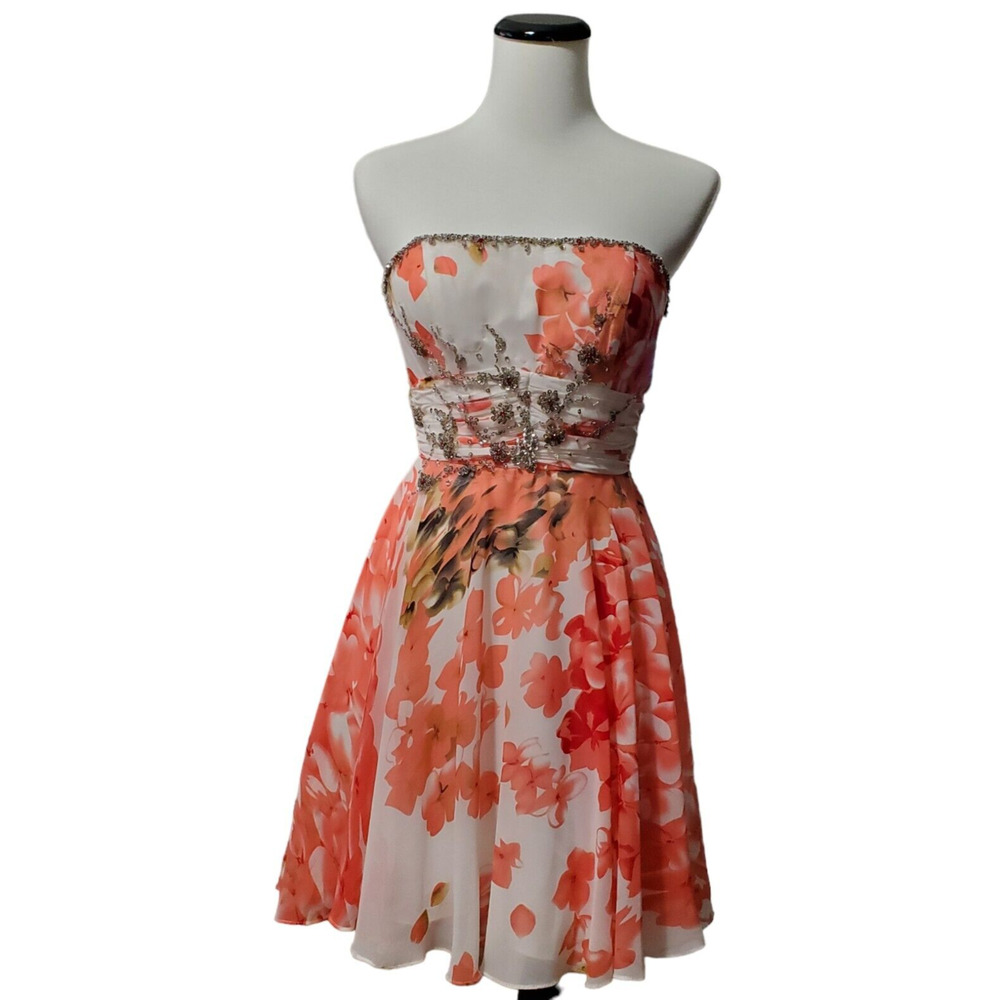 Cinderella Divine Womens Size S Short A-Line Off The Shoulder Lined Dress